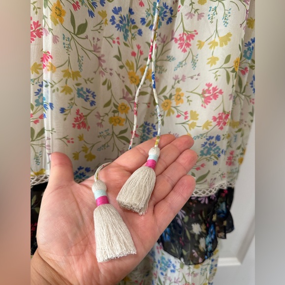 LOVE SAM tiered midi floral dress tassel - Picture 4 of 16